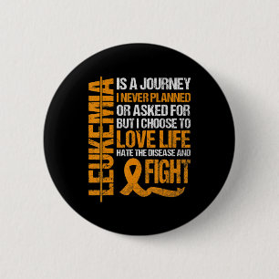 Ondersteuning voor Leukemie Bewustheid oranje Ribb Ronde Button 5,7 Cm