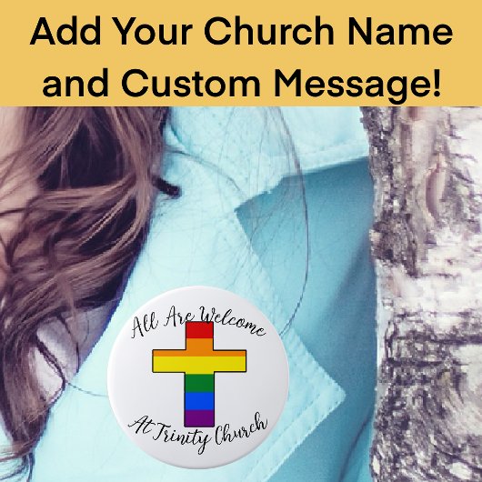 Ondersteuning voor LGBT Christelijk Ronde Button 6,0 Cm