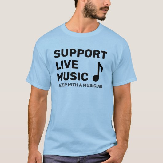 Ondersteuning voor Live Music Plus Statement T-Shi T-shirt (Voorkant)