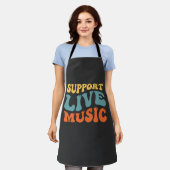 Ondersteuning voor live muziek - Retro Typography Schort (Gedragen)