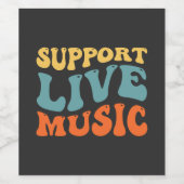 Ondersteuning voor live muziek - Retro Typography Wijn Etiket (Enkel label)