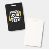 Ondersteuning voor lokale bier badge (Voor- en achterkant)