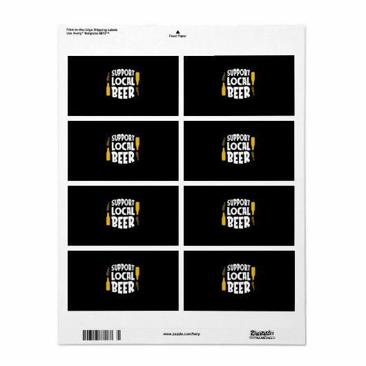 Ondersteuning voor lokale bier etiket (Full Sheet)