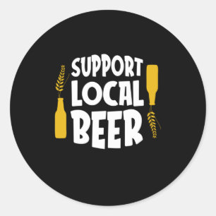 Ondersteuning voor lokale bier ronde sticker