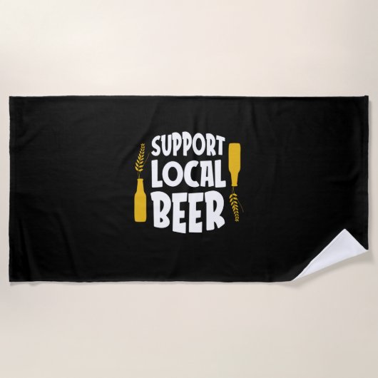 Ondersteuning voor lokale bier strandlaken (Voorkant)