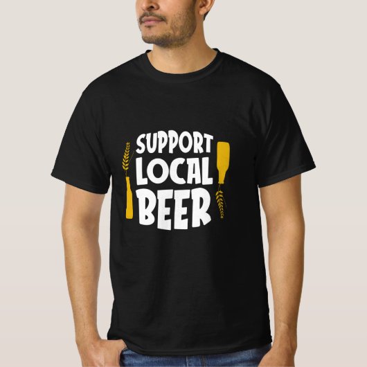 Ondersteuning voor lokale bier t-shirt (Voorkant)