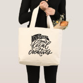 Ondersteuning voor lokale creatieven met handschri grote tote bag (Voorkant (product))