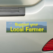 Ondersteuning voor lokale landbouwers bumpersticker (Op auto)