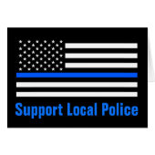 Ondersteuning voor lokale politie Thin Blue Line (Voorkant Horizontaal)