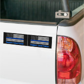 Ondersteuning voor lokale politie Thin Blue Line Bumpersticker (Op Truck)