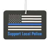 Ondersteuning voor lokale politie Thin Blue Line Luchtverfrisser (Voorkant)