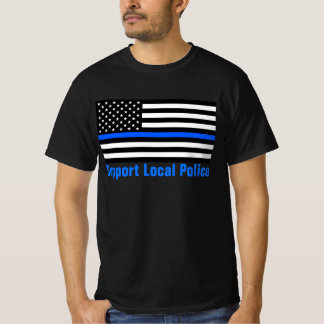 Ondersteuning voor lokale politie Thin Blue Line T-shirt