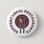 Ondersteuning voor lokale restaurants ronde button 5,7 cm (Voorkant)