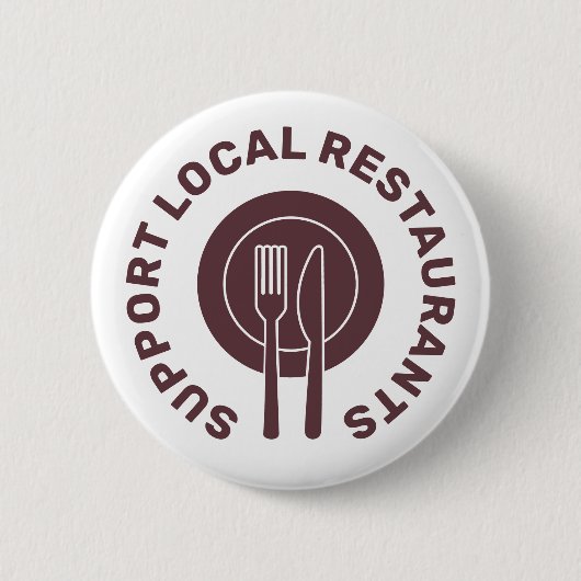 Ondersteuning voor lokale restaurants ronde button 5,7 cm (Voorkant)