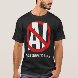Ondersteuning voor menselijke artiesten of door AI T-shirt