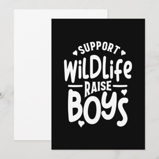 Ondersteuning voor Moederdag van wildlifestreeften Kaart (Voorkant / Achterkant)