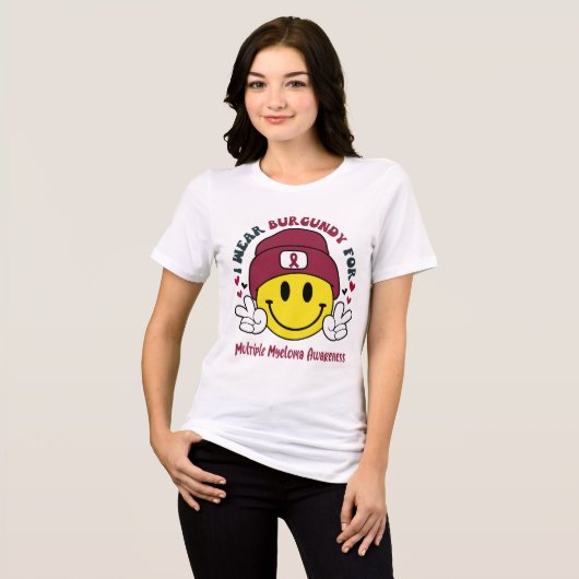 Ondersteuning voor multipel myeloom Tri-Blend shirt (Voorkant volledig)