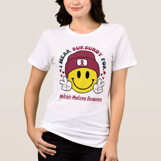 Ondersteuning voor multipel myeloom Tri-Blend shirt (Voorkant)