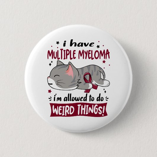 Ondersteuning voor Multiple Myeloma Awareness Ribb Ronde Button 5,7 Cm (Voorkant)