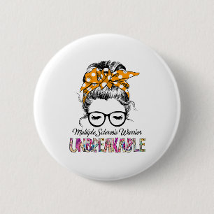 Ondersteuning voor Multiple Sclerose Awareness Rib Ronde Button 5,7 Cm
