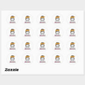 Ondersteuning voor Multiple Sclerose Awareness Rib Ronde Sticker (Vel)