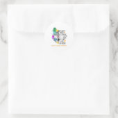Ondersteuning voor Multiple Sclerose Awareness Rib Ronde Sticker (Tas)