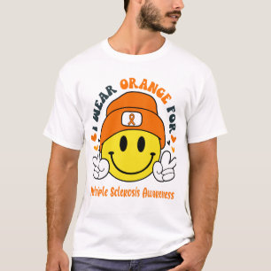 Ondersteuning voor Multiple Sclerose Awareness Rib T-shirt