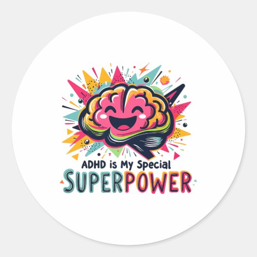 Ondersteuning voor My Superpower Awareness Month v Ronde Sticker (Voorkant)