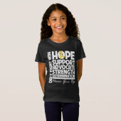 Ondersteuning voor Neuroblastoma Cancer Hope T-shirt (Voorkant volledig)
