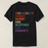 Ondersteuning voor neurodiversiteit Brain ADHD Aut T-shirt (Design voorkant)