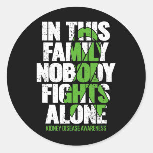 Ondersteuning voor nierziekte - familie Nierziekte Ronde Sticker