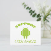 Ondersteuning voor Open Source Robot Briefkaart (Staand voorkant)