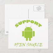 Ondersteuning voor Open Source Robot Briefkaart (Voorkant / Achterkant)