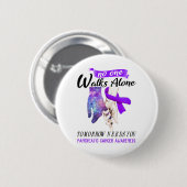 Ondersteuning voor Pancreatic Cancer Awareness Rib Ronde Button 5,7 Cm (Voorkant /achterkant)