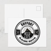 Ondersteuning voor Raise Boys in Wild Life Briefkaart (Voorkant / Achterkant)