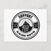 Ondersteuning voor Raise Boys in Wild Life Briefkaart (Voorkant)