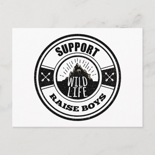 Ondersteuning voor Raise Boys in Wild Life Briefkaart (Voorkant)
