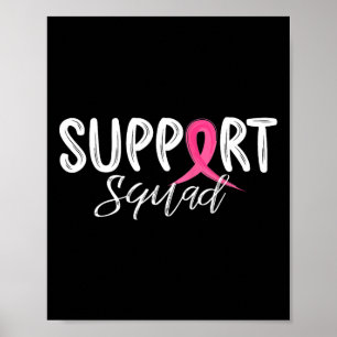 Ondersteuning voor Ribbon Pink Warrior Breast Canc Poster