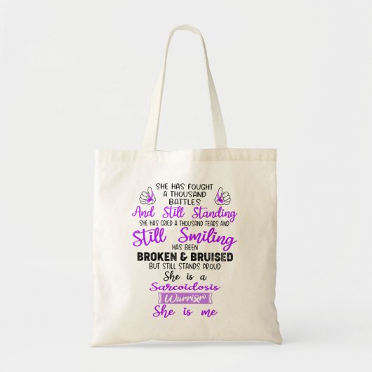Ondersteuning voor Sarcoïdose Warrior Gifts Tote Bag (Voorkant)