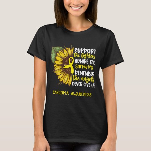 Ondersteuning voor Sarcoma Awareness Ribbon Suppor T-shirt (Voorkant)