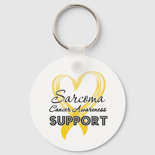 Ondersteuning voor Sarcoma Cancer Awareness Sleutelhanger (Voorkant)
