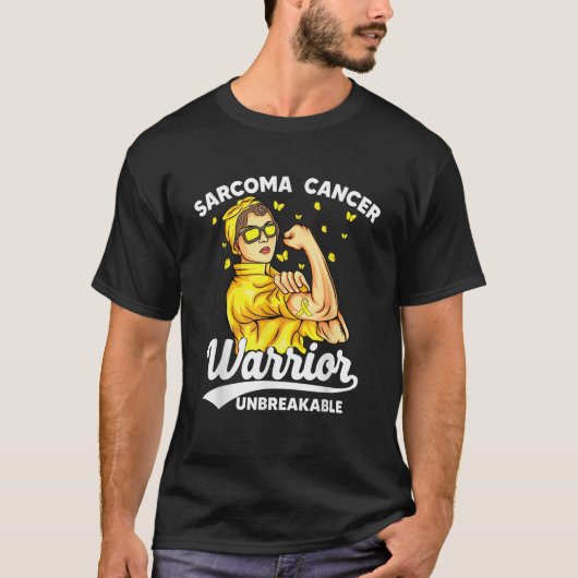 ondersteuning voor Sarcoma Cancer Warrior onbreekb T-shirt (Voorkant)