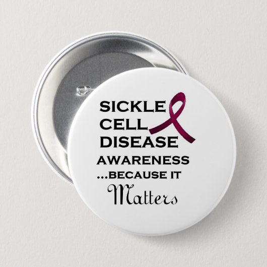Ondersteuning voor sikkelcelziekte ronde button 7,6 cm (Voorkant /achterkant)