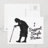 Ondersteuning voor Single Moms Briefkaart (Voorkant / Achterkant)