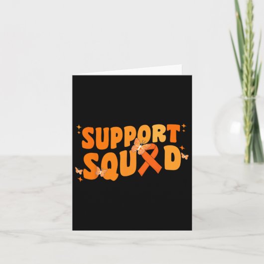 Ondersteuning voor Squad Leukemia Cancer Awareness Kaart (Voorkant)