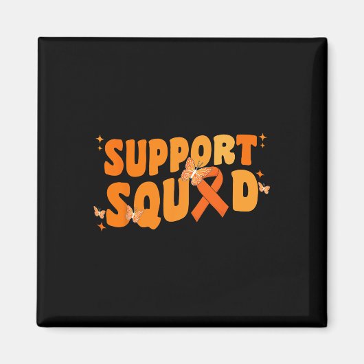 Ondersteuning voor Squad Leukemia Cancer Awareness Magneet (Voorkant)