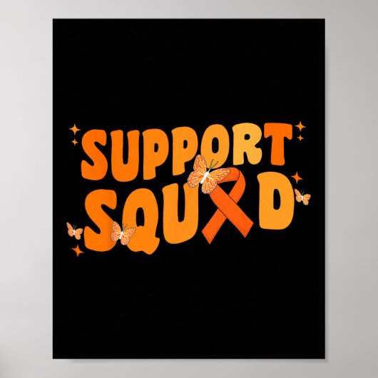Ondersteuning voor Squad Leukemia Cancer Awareness Poster (Voorkant)