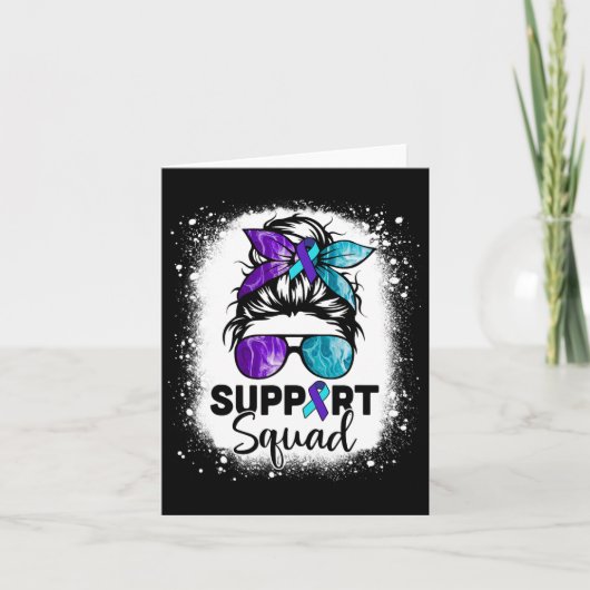 Ondersteuning voor Squad Messy Bun Zelfmoordpreven Kaart (Voorkant)