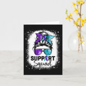 Ondersteuning voor Squad Messy Bun Zelfmoordpreven Kaart (Gele Bloem)
