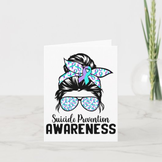 Ondersteuning voor Squad Messy Bun Zelfmoordpreven Kaart (Voorkant)